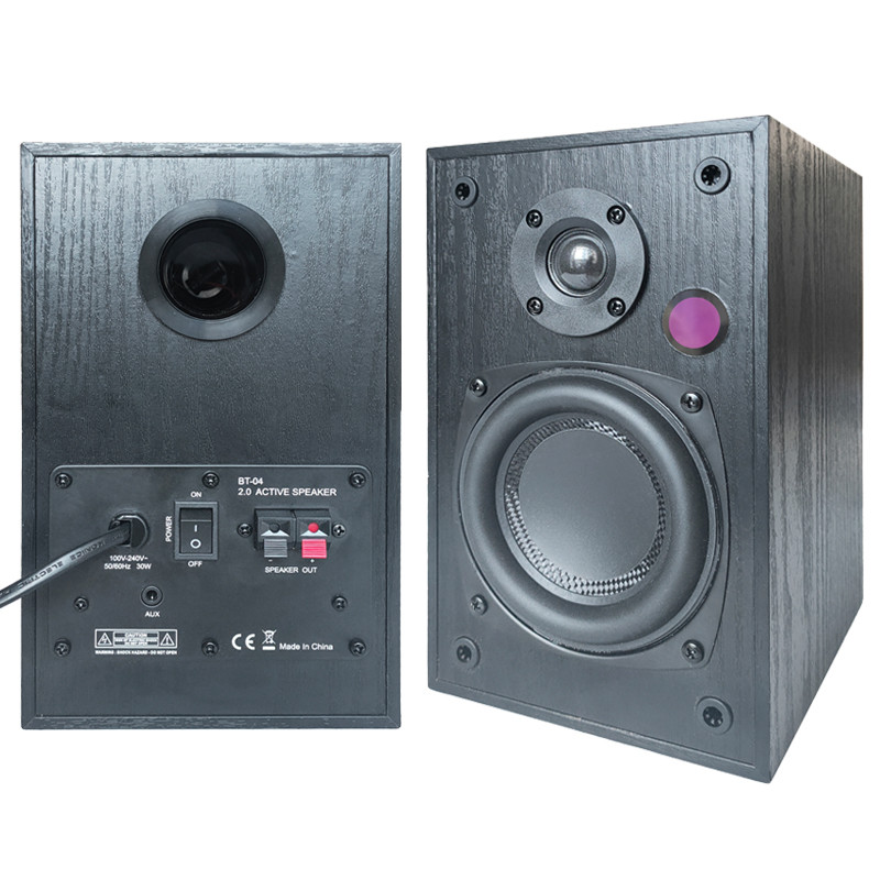 Powered Bookshelf Speakers With Amplifier For Turntable TV PC Bluetooth 5 RCA And Aux