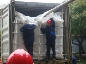 Quality ISO9001 / ISO14000 20ft PP woven dry bulk container liner for PET resin wholesale