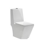 S Trap One Piece Top Flush Toilet Diamond Shape Ceramic Bowl