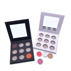 Quality 9 Colors Shimmer Mylar Paper Magnetic Eyeshadow Palette With Mirror wholesale