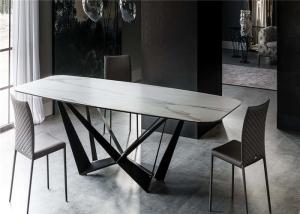Quality Hotel Restaurant Marble Dining Table , Fashion Square Marble Top Table wholesale