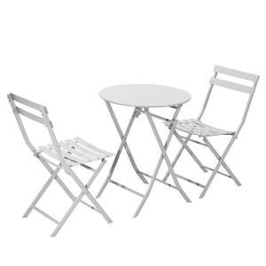 Quality Full Steel Outdoor Garden Folding Table And Chairs Dining Set H73cm wholesale