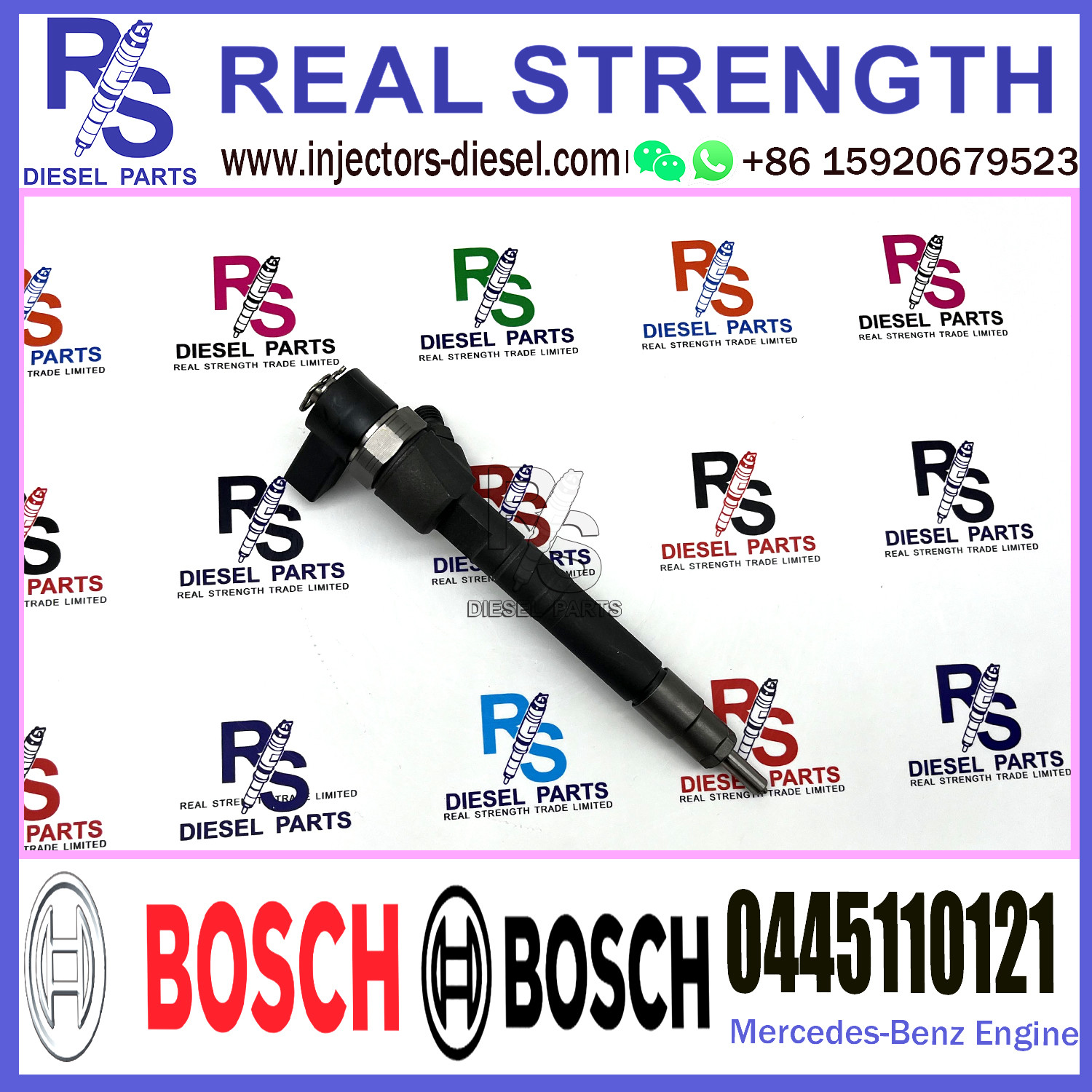 Diesel Fuel Common Rail Injector 0445110121 0986435068 For Mercedes-Benz 2.2CDi/2.7CDi Engine