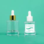 Serum Glass Essential Oil Empty Dropper Bottles Cosmetic Skincare Packaging 1OZ