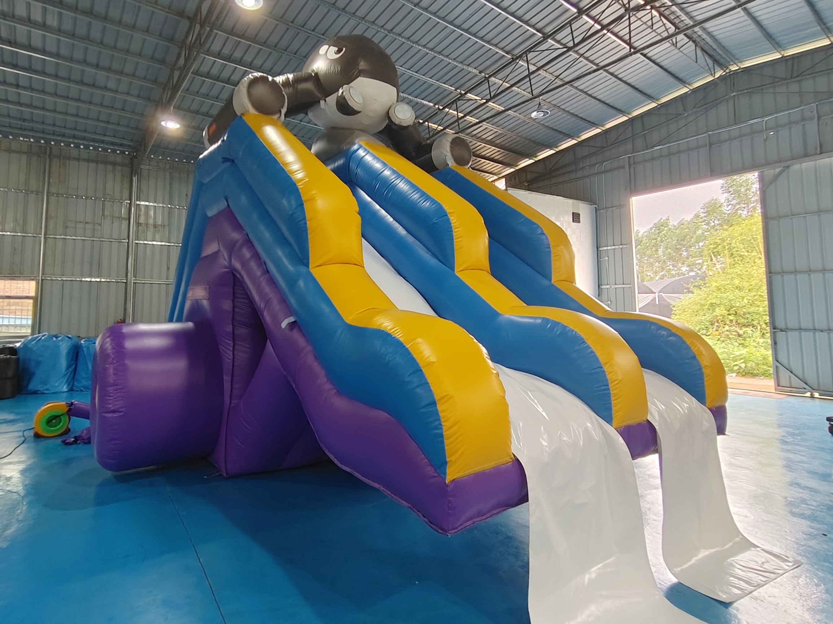 Digital Printing Inflatable Dry Slide Castle Double Slides Inflatable Giant Slides Shark Cartoon For Kids And Adults