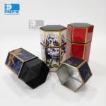 Empty Metal Tea Canisters , Metal Hexagonal Tank Jar Packaging