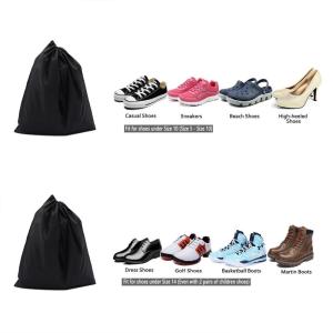 Quality Reusable Single Fabric Shoe Bags Waterproof Nylon Fabric Promotional wholesale
