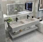 Stain Resistant Quartz Stone Bathroom Vanity Tops