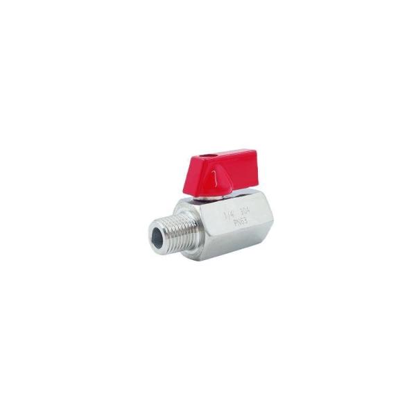 304 316 Stainless Steel Threaded Ball Valve Channel Straight Through Type DN8