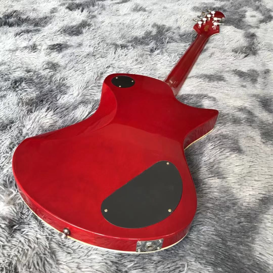 Custom Grand Musicman Left-Handed Version Style Electric Guitar in Red