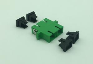 Quality SC APC fiber opitc adapter duplex singmode green black cap or green cap wholesale