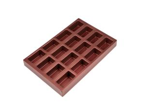 Quality 18 Cavity Wine Red Non Stick Square Cupcake Pan wholesale