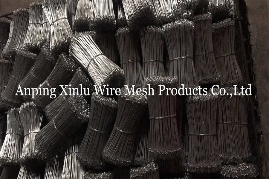 Black Annealed Bar Tie Wire Double Loop Binding Wire 1.0mm Diameter 200mm Length for Industrial Use 20% Elongation Rate