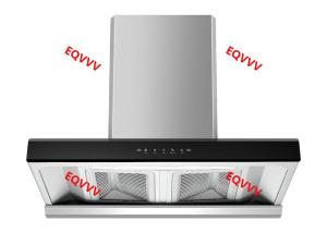 Quality EQVVV T956B T Shape Chimney Hood Silvery S.S. Black Metal Certified Stylish. wholesale
