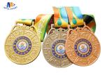 Sport Events Medal With 3D Effect Players Along The Rim