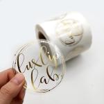 Flex CDR Die Cut Clear Vinyl Stickers Offset Printing Circle Pink