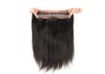 Real 360 Frontal Virgin Hair , Brazilian Lace Frontal Pieces Natural Color