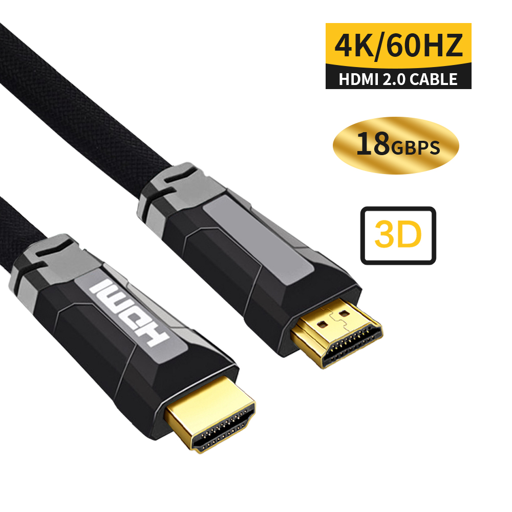 PVC Jacket 1080P 4K HDMI Cable 18Gbps Oxygen Free Copper