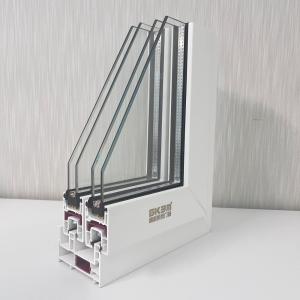 Quality GKBM 88 Extrusion UPVC Profiles For Sliding Window White wholesale