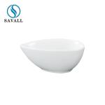 Irregular Shaped Oven Safe Porcelain Snack Bowls Scratch Resistant