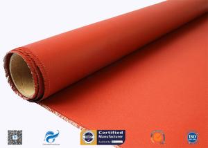 Quality 0.46 mm Red Fire Resistance Insulation Silicone Coated Glass Fiber Fabric wholesale