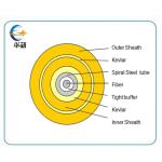 LSZH Armored Fiber Optic Non toxic and Harmless Indoor Fiber Optic Cable