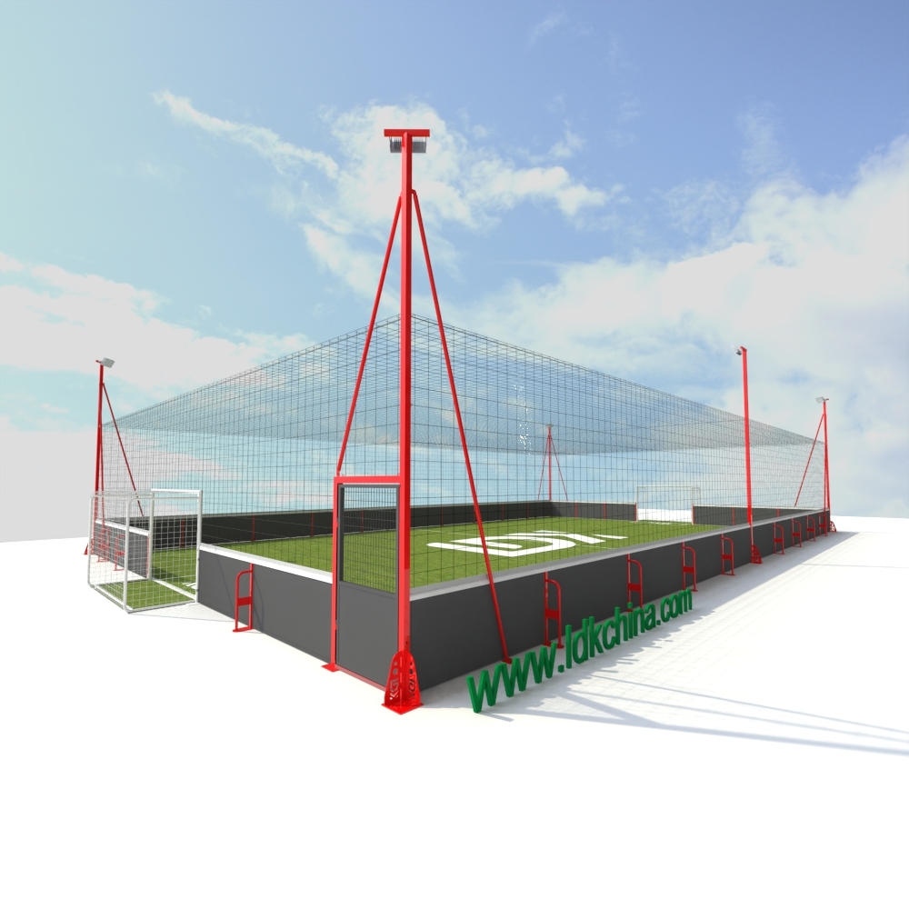 Composite Board White Soccer Cage Outdoor Football Pitch Field Soccer Panna