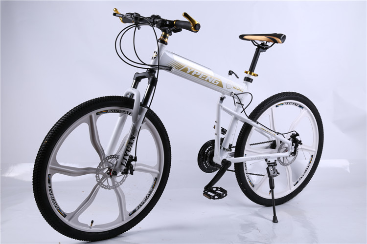 High quality OEM 6 spoke mag one wheel Shimano 24 speed white aluminium alloy folding hummer mountain bicicle