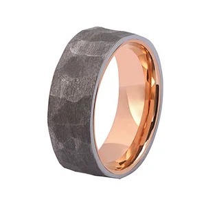6mm Domed Round Side Contemporary Men's Wedding Rings Luxury Tantalum Mens Ring