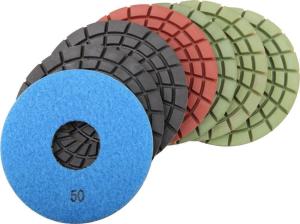Quality 5&quot; Diamond Floor Pads 5.0mm Wet Polishing Pads Set wholesale