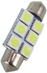 Festoon C5W 5050 6SMD LED Car Interior Lights Lamp Bulb Dome Blue White DC 12V