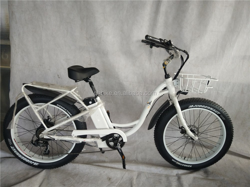 48V Voltage Adult Hybrid Electric Fat Tire Bike 2024 Step Thru Model 31 60 km Range