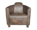 Rustic Lodge Upholstered Armchair Full Leather Tomcat Chair