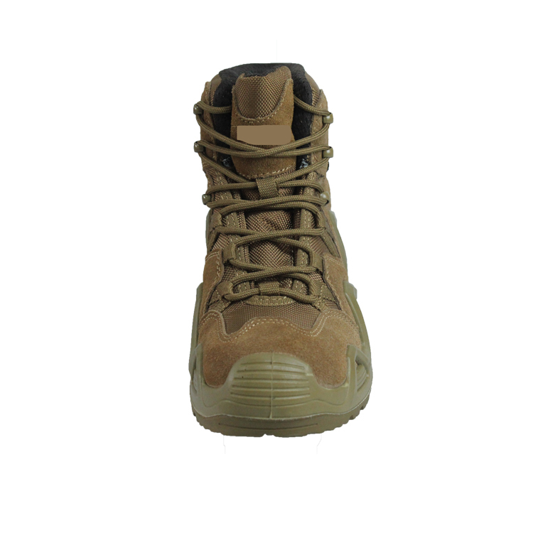 Anti Slip Mesh Lining Mid Calf Outdoor Combat Boots With Lace Up Closure
