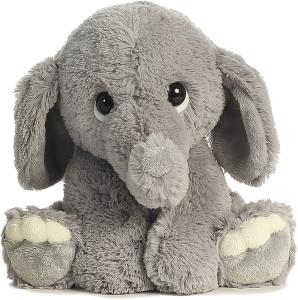 Quality No Fading Gray Polyester Long Plush Elephant Toys wholesale