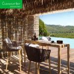 Outdoor Furniture Woven Rope Dining Chair for Customized Color Hotel Courtyard