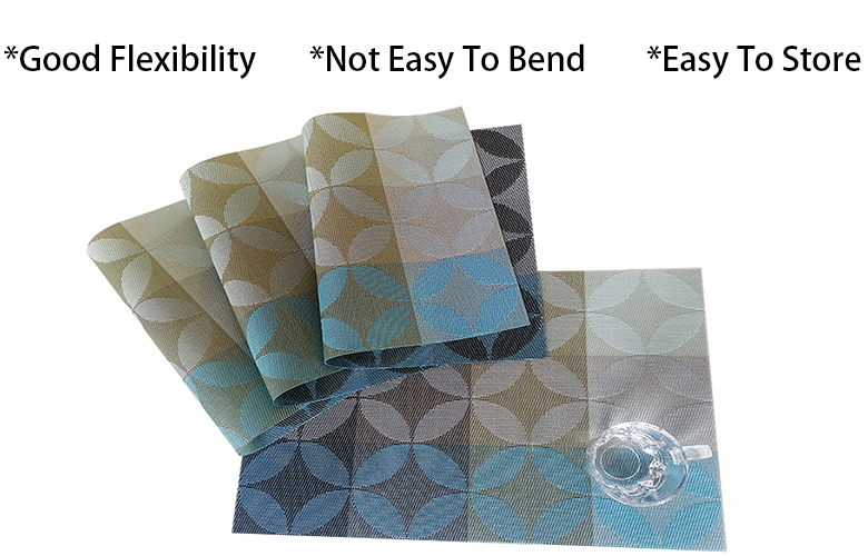 30*45cm or Customized Size PVC Table Mat for Restaurants Heat Resistant and Reusable