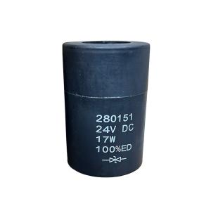 Quality 280151 Solenoid Valve Coil Excavator Solenoid Valve 24v 17w Solenoid Coil wholesale