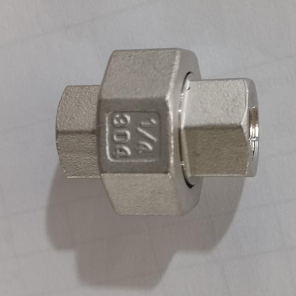 Cheap ASME B1.20.1 Stainless Steel Threaded Union , Cast Conical Pipe Union Joint F/F for sale