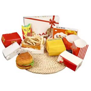 Quality Low Price Custom Logo Biodegradable Kraft Cardboard Boxes for Fries Burger Chicken wholesale