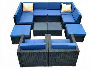 Quality Modern Free combination Rattan Sofa Settee Table Chairs Sets UV And Waterproof For Outdoor Indoor Relaxation Furniture wholesale