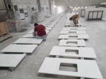 Pure White Quartz Bathroom Vanity Tops Eased / Other Edge Optional