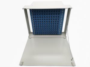 Quality Single Door Fiber Optic Patch Panel Rack Mount For 12-144 SC LC FC ST Connectors wholesale