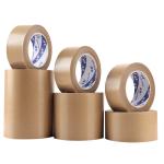 Antistatic Water Activated Brown Kraft Paper Tape Gummed Packing Tape 0.13mm