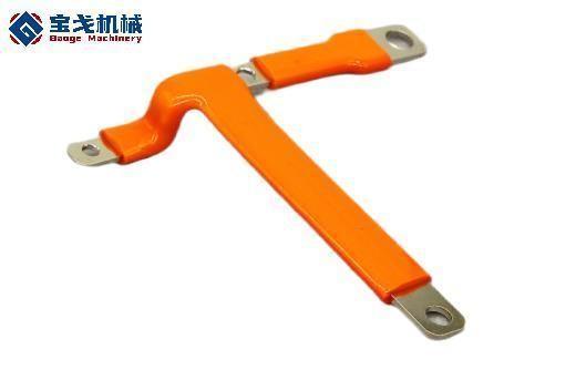 RoHS Compliant Nickel Plated PVC Cover Bending Copper Bus Bar for Custom