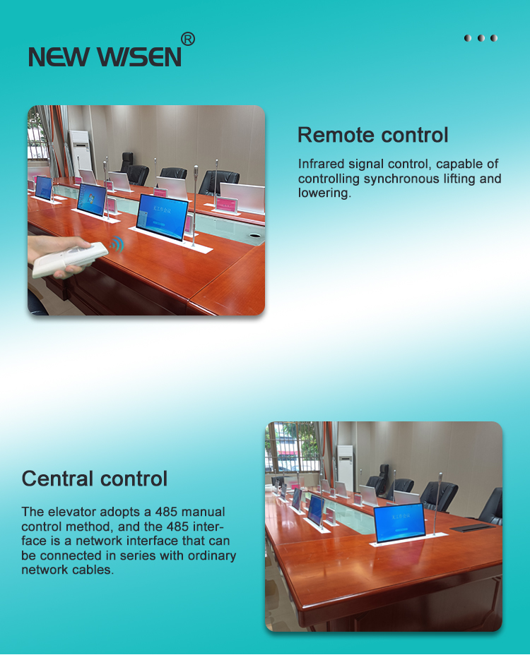 Electric Flip Up Monitor Folding Laptop Screen For Corporate Meetings