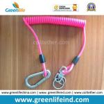 Translucent Red 2.3mm Safety Lanyard Spring Coil Cable