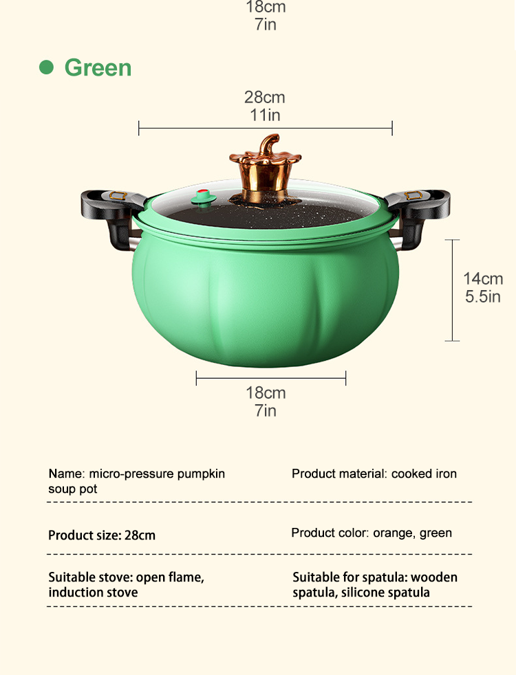 Large Capacity 8L Micro Pressure Pot Maifan Stone Non Stick Coating