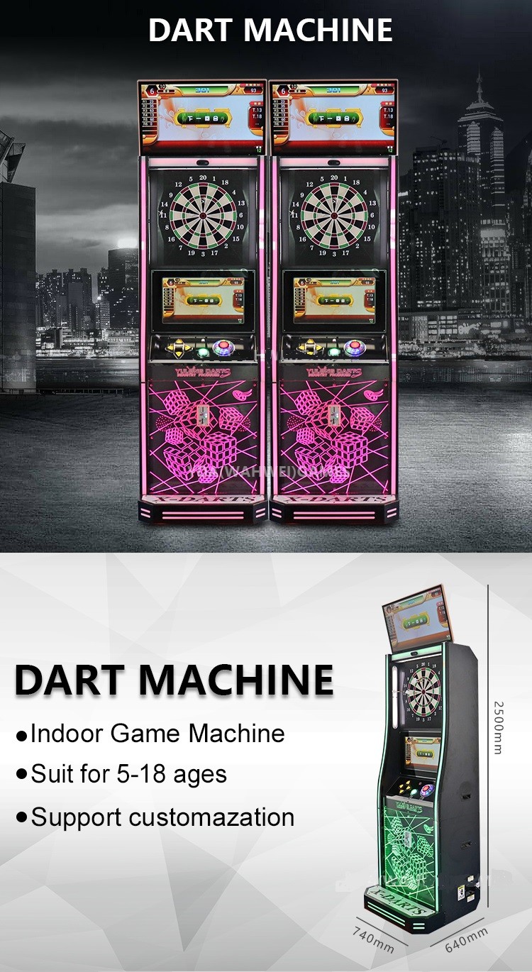 Amusement Electronic Dart Game Machine Double Screens For Kids And Adult