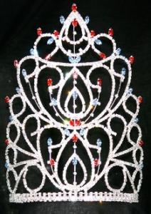 Quality 12 inch 14 inch large crown wholesalel pageant crowns and tiaras supplier pai crown jewelry manufacturer of yiwu china wholesale